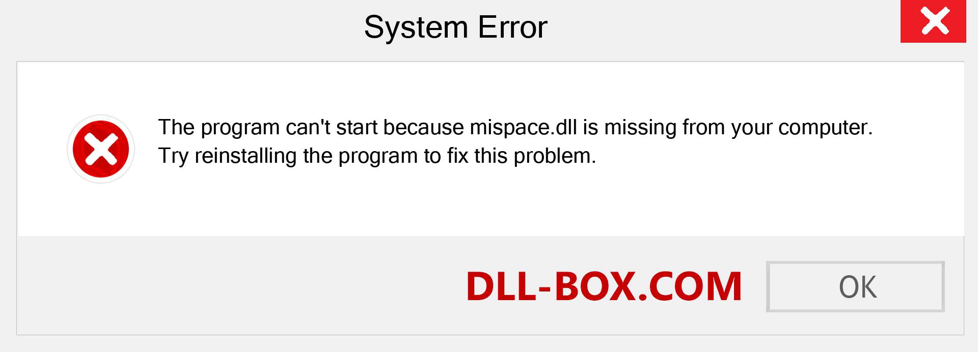  mispace.dll file is missing?. Download for Windows 7, 8, 10 - Fix  mispace dll Missing Error on Windows, photos, images