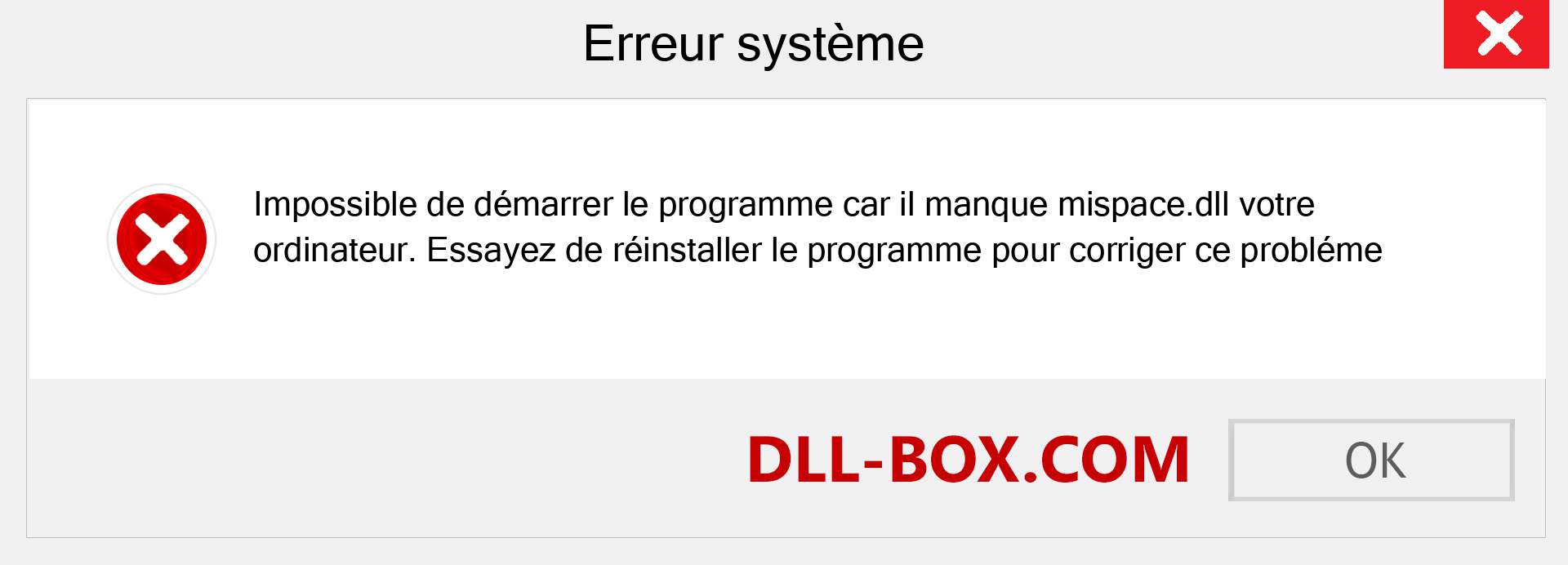 Le fichier mispace.dll est manquant ?. Télécharger pour Windows 7, 8, 10 - Correction de l'erreur manquante mispace dll sur Windows, photos, images