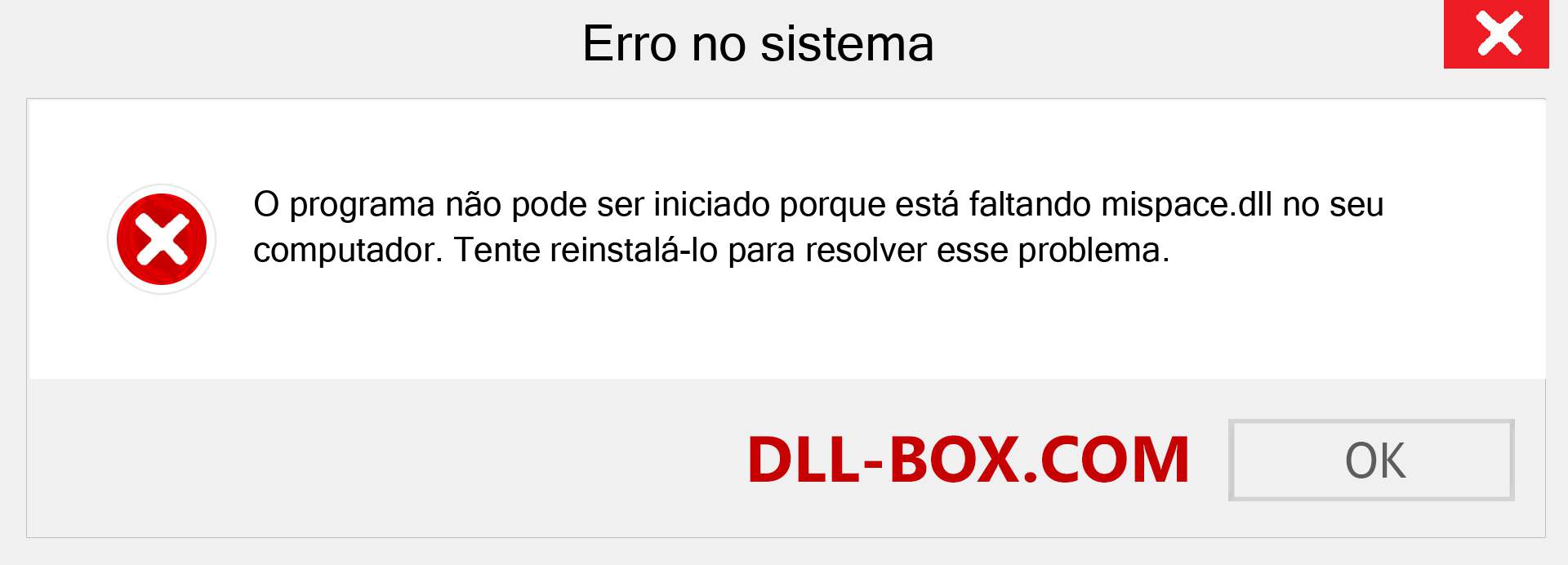 Arquivo mispace.dll ausente ?. Download para Windows 7, 8, 10 - Correção de erro ausente mispace dll no Windows, fotos, imagens